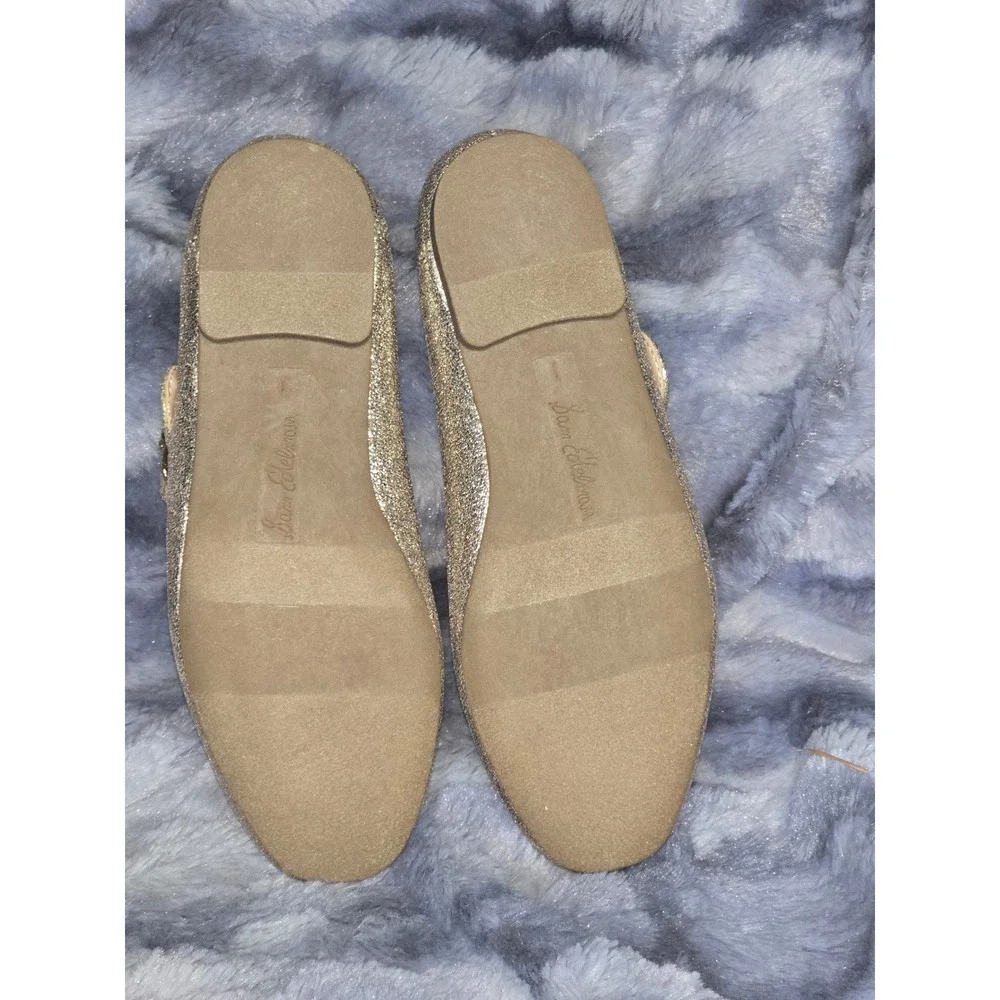 NWOB Sam‎ Edelman Gold Glitter Maeve Michaela Kids Mary Jane Flat Size 1